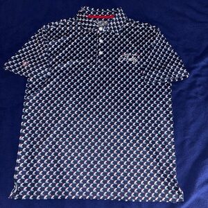 Barstool‎ Sports Shirt Mens Medium Black Golf Polo Aint No Hobby All Over Print